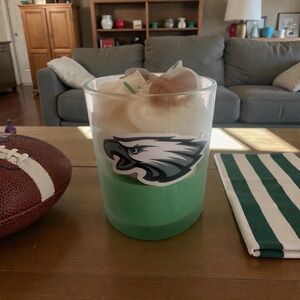Eagles football theme handmade 22oz candle fireside with apples & maple bourbon